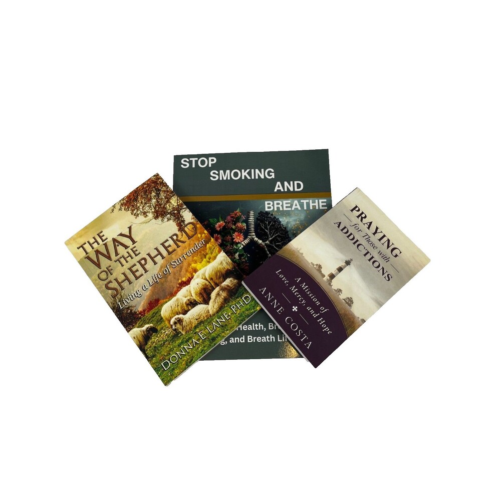 Lot of 3 Self Help Books, Stop Smoking, Praying, Addictions, Quit Smoking, God